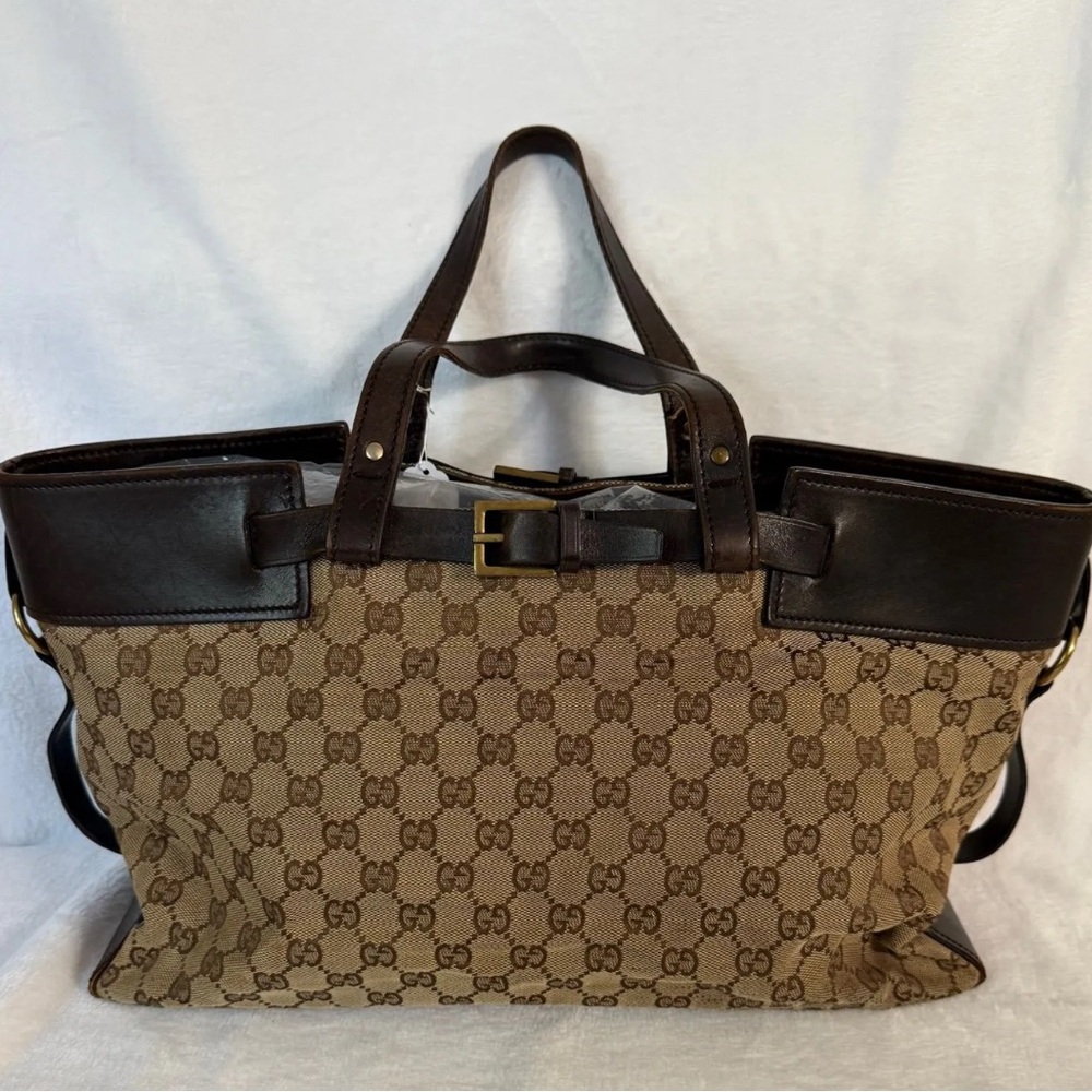 Gucci Brown canvas Monogram Tote Bag